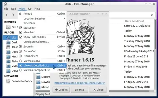 Thunar --- View Settings