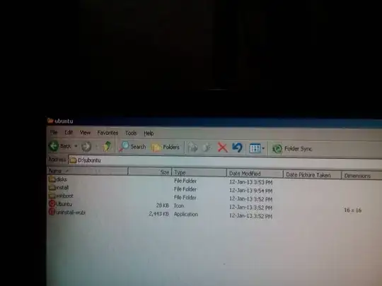 A very old desktop with Windows XP, and Ubuntu in a folder on the D partition