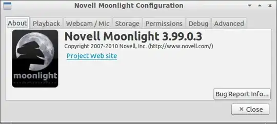 Novell Moonlight Configuration window