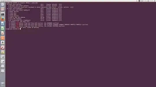 Output of "xinput; dmesg | grep pnp"
