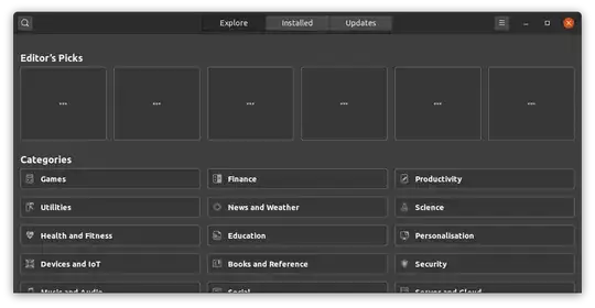 Loading screen of Ubuntu Software store
