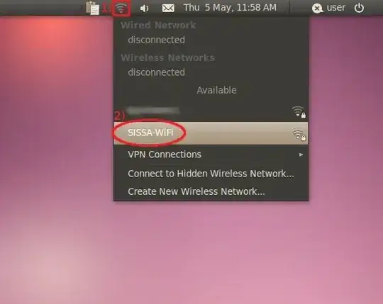Wifi icon menu