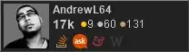 profile for AndrewL64 on Stack Exchange, a network of free, community-driven Q&A sites