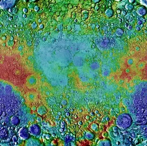Google Moon terrain map