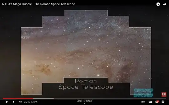 screenshot from Curious Droid YouTube video "NASA's Mega Hubble - The Roman Space Telescope" https://youtu.be/PNO_ofQijbY