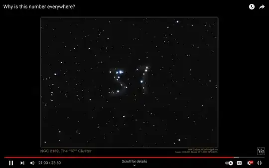 Screenshot from March 29, 2024 Veritasium video "Why is this number everywhere?" https://youtu.be/d6iQrh2TK98 showing an image of "The 37 Cluster"