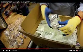 screen shot from MIRROR LAB: Preparing for Casting GMT's Mirror 6