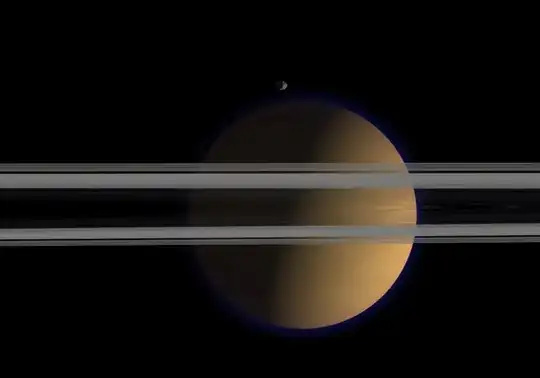 cassini celestia shot of titan