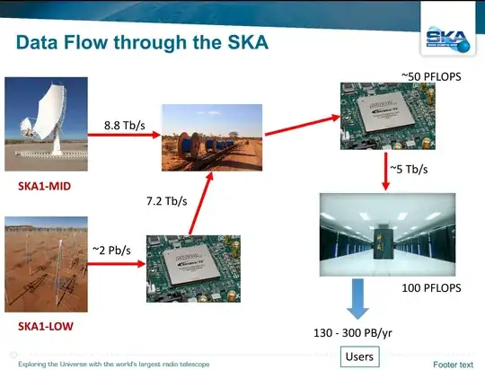 Data Flow through the SKA