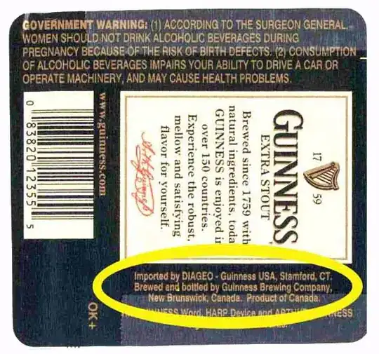 Guinness Extra Stout Label