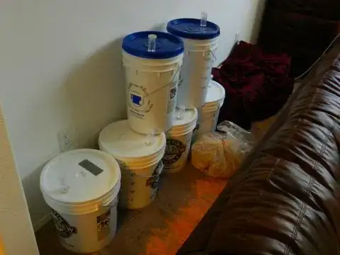 Brew storage in a closet