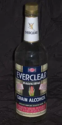 A bottle of 190-proof Everclear