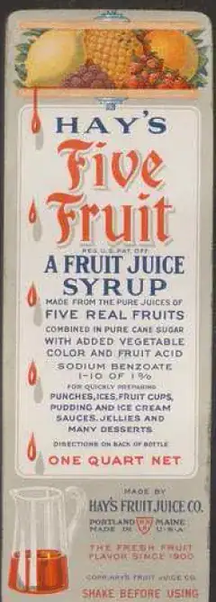 Hay's Five Fruit Syrup