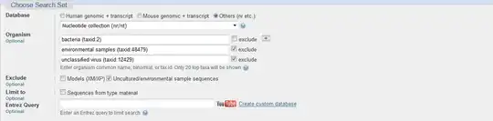 NCBI BLAST interface