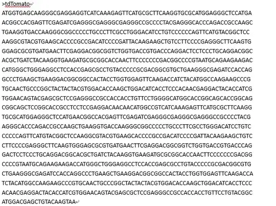 addition tdtomato chromosome sequence
