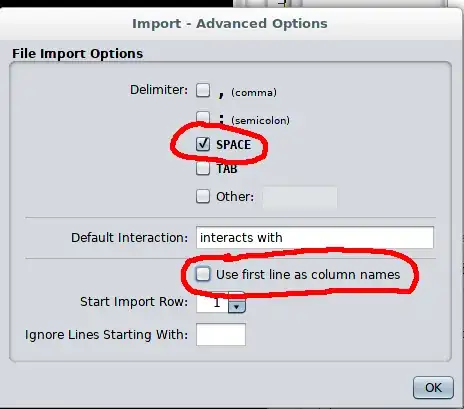 select the delimiter