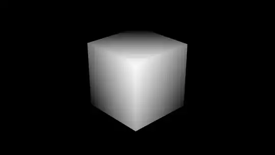 Depth map of cube