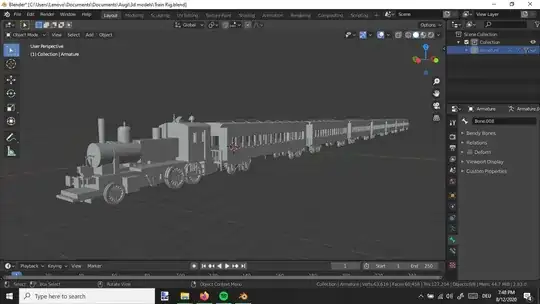 This is the train model. All the carriages are separate objects.