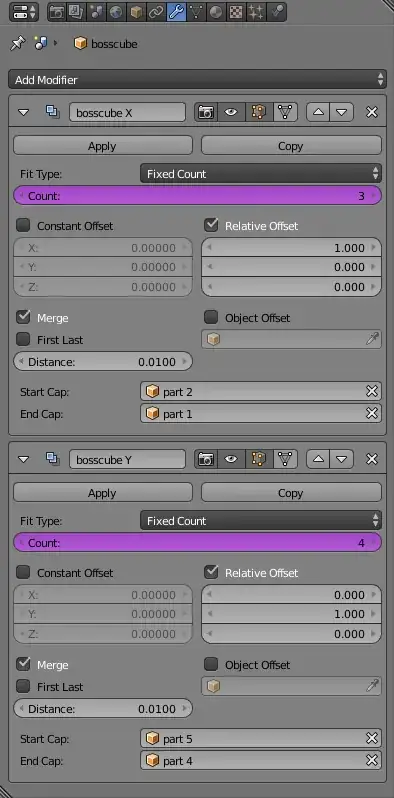 bosscube array modifier settings