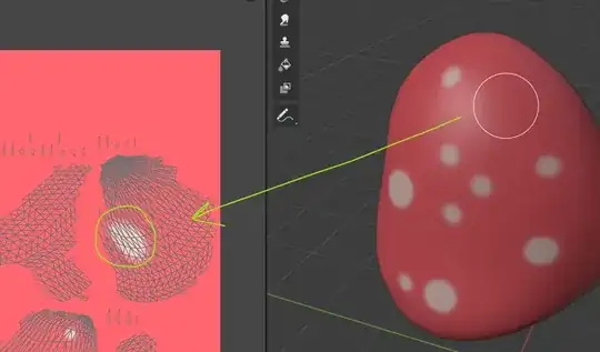 when drawing on the object, it would pop up on the net