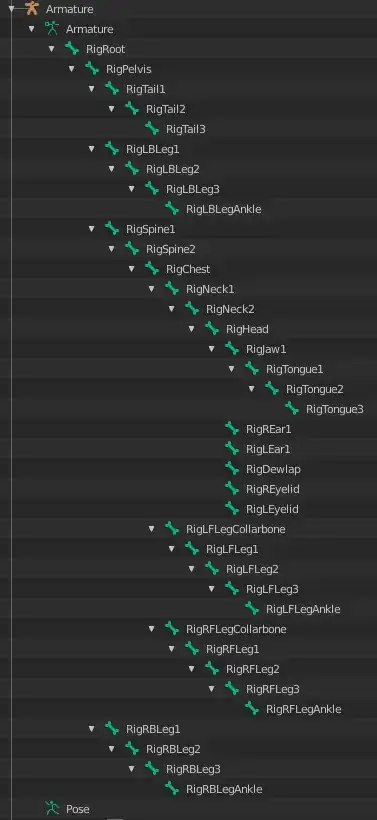The armature I am trying to paste the pose to