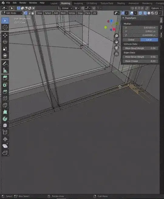 blender capture where the knife tool makes a cut along the wall adjacent to the extruded faces, such that the sides of the extrusion connects to the wall