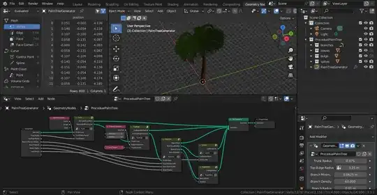 Procedural Palm Tree Workspace Screenshot