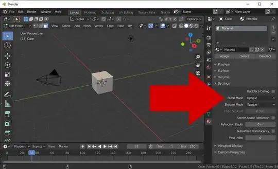 Picture of transparency blend mode settings