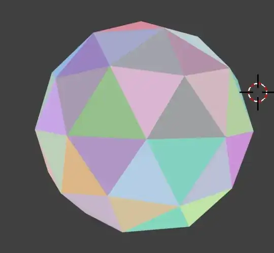 Sphere with random face colors