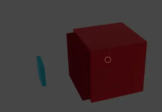 "tv" with cube behind it.