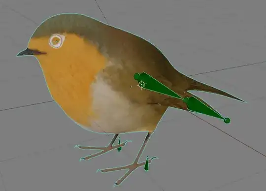 3D model inside Blender with materials