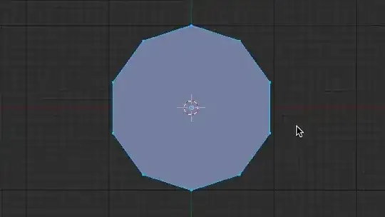 Insetting the face of an n-gon circle