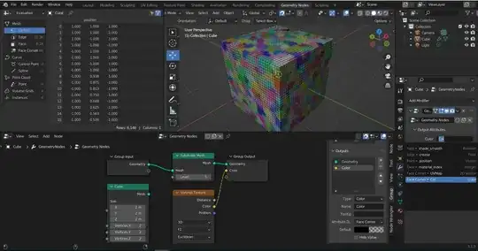 screenshot showing vertex colors working