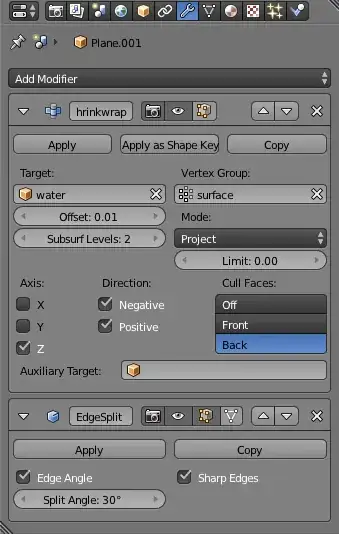 shrinkwrap modifier settings