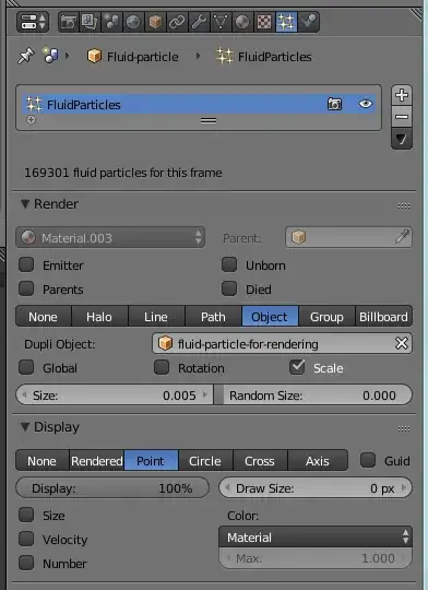 fluid particle system settings