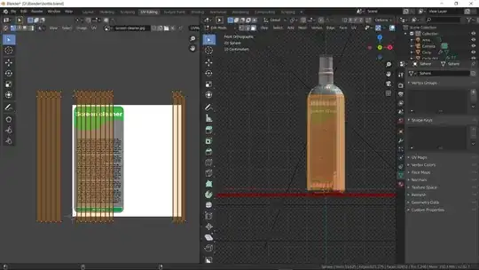 selected unwrapped faces are displaced