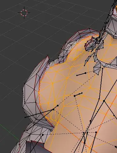 Upperview: Top edge does not wrap the original character's bust