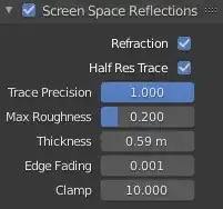 screen space reflections settings