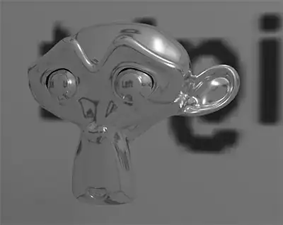 Cycles render of Suzanne with a metallic reflection