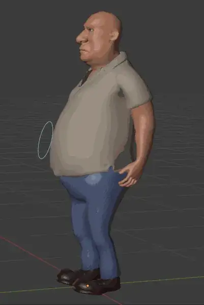 animation - pull in the belly