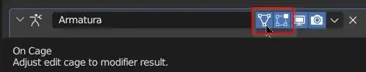 on cage option of the armature modifier