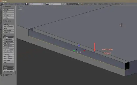 Blender: extrude down