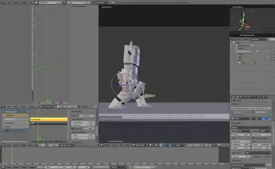 Frame 28 - Repeating action - Character snaps back to origin