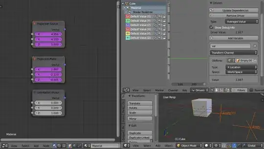material reference point and orientation vectors