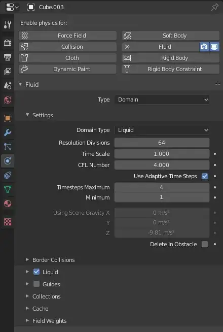  physics tab for my domain cube