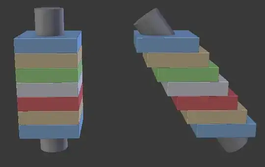 cylinder object added to my cube stack