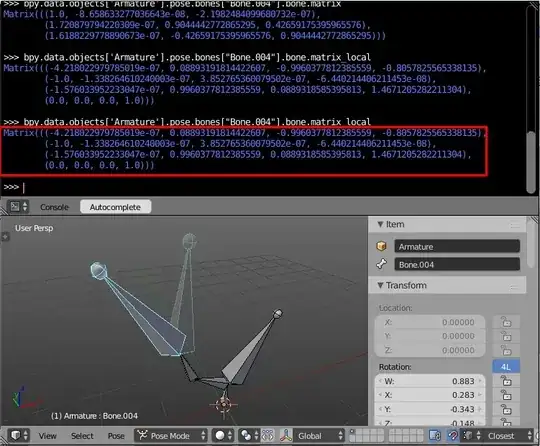 Rest pose matrix in object(Armature) space