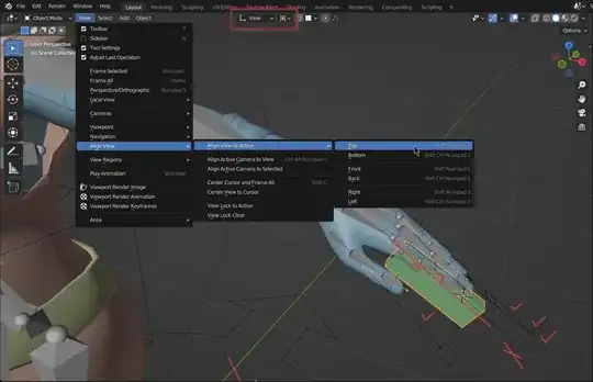 alignment of the view