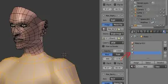 The material slot with the rest of the body