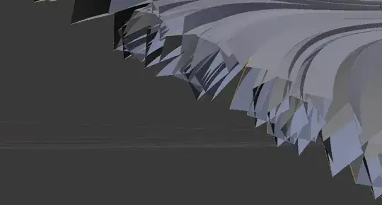 Cross section of the bad mesh intersections